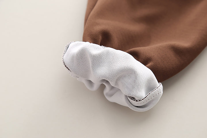 Boys Colourblocked Polo Collar Long Sleeves Sweatshirt With Jogger
