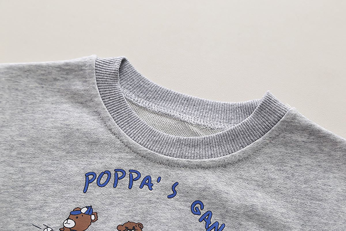 Boys Printed Round Neck Long Sleeves Sweatshirt With Jogger