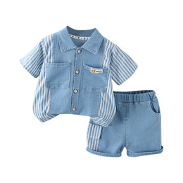 Boys Striped Shirt With Short