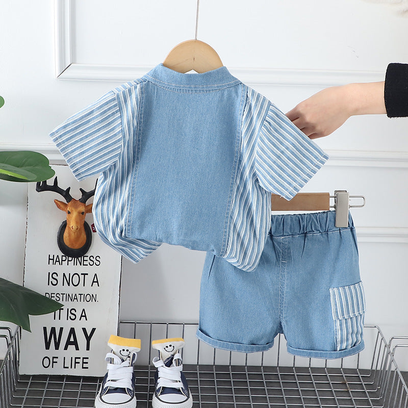 Boys Striped Shirt With Short