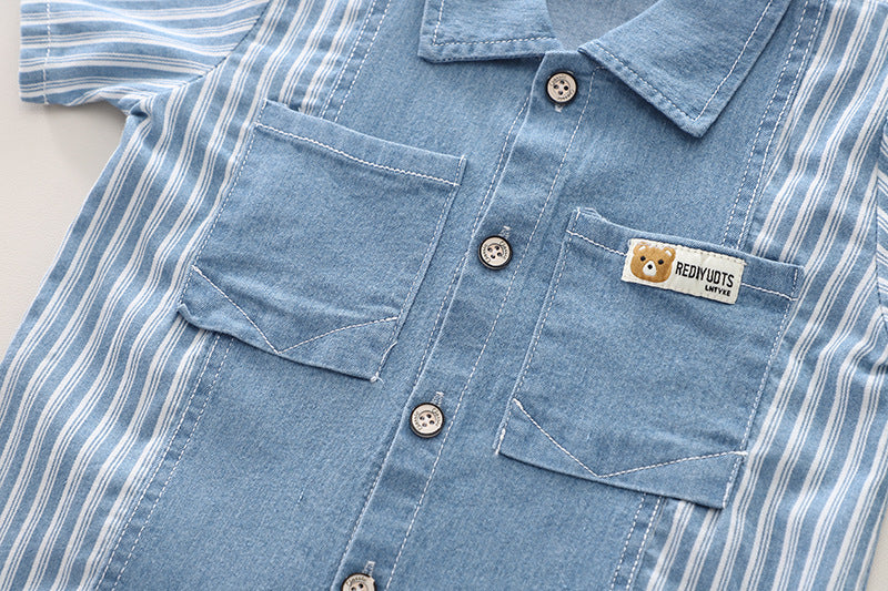 Boys Striped Shirt With Short