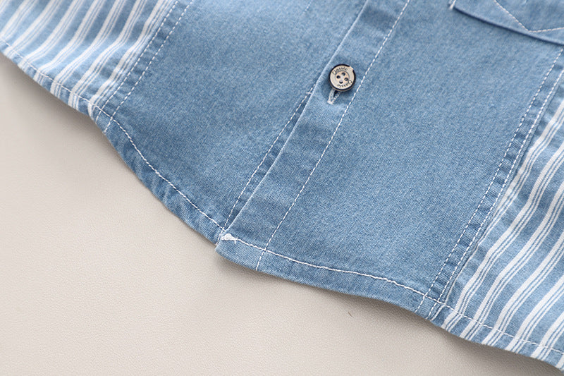 Boys Striped Shirt With Short