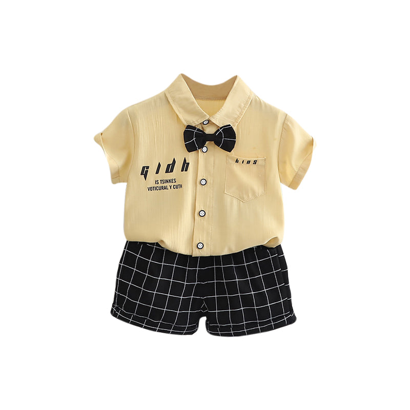 Boys Printed Pure Cotton Shirt with Shorts
