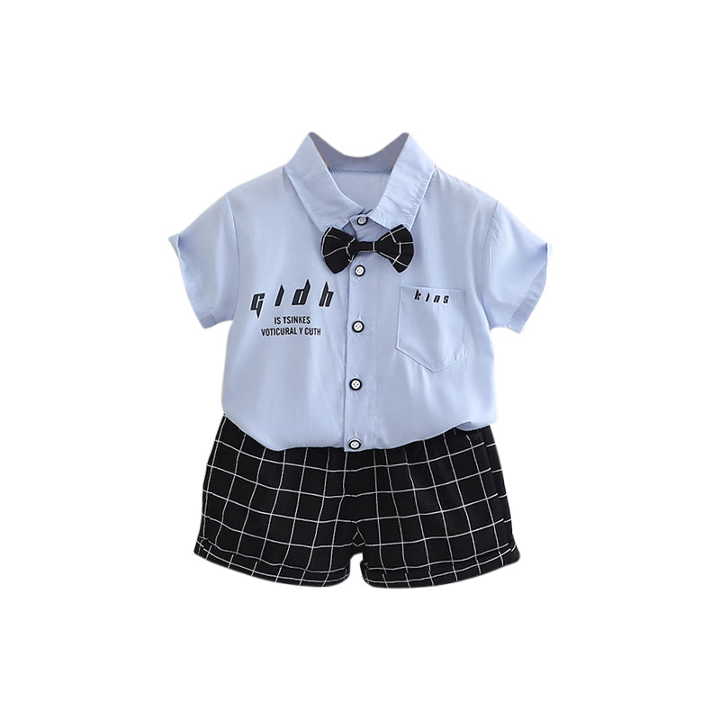 Boys Printed Pure Cotton Shirt with Shorts