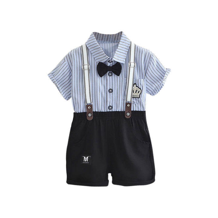 Boys Printed Pure Cotton Shirt with Shorts