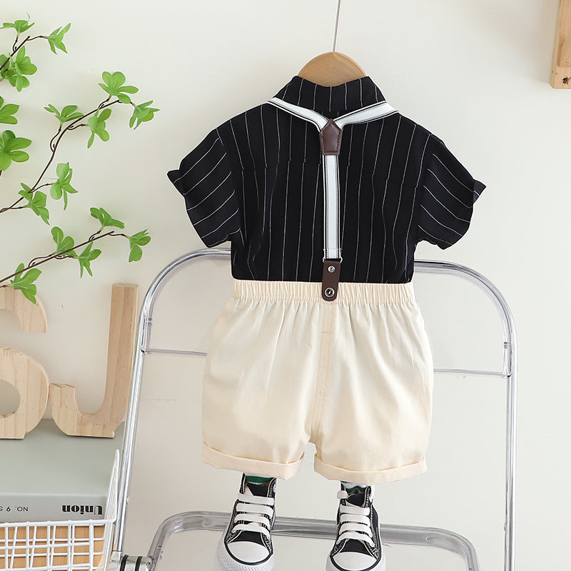 Boys Printed Pure Cotton Shirt with Shorts