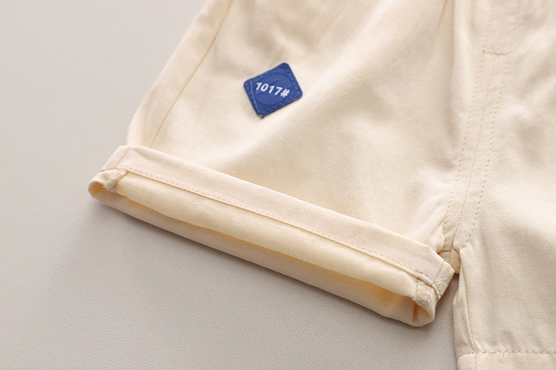 Boys Striped Pure Cotton Shirt with Shorts