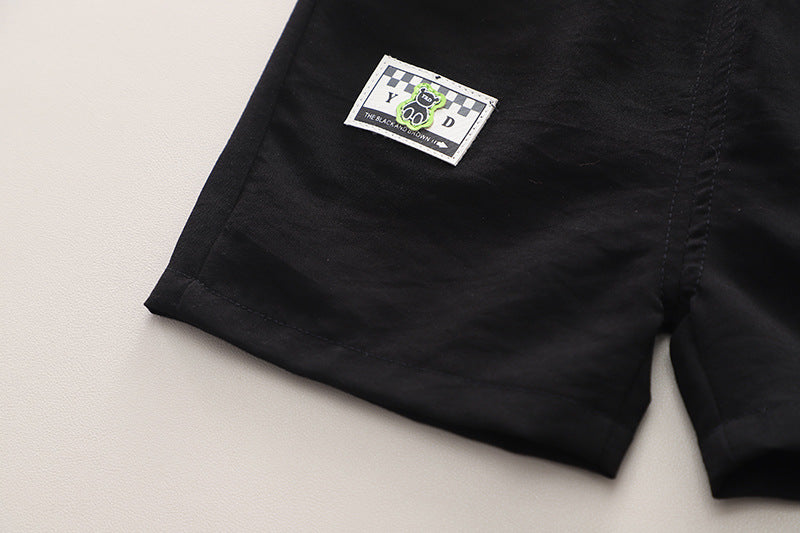 Boys Printed Pure Cotton Shirt with Shorts & Suspenders