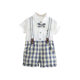 Boys Printed Pure Cotton Shirt with Shorts