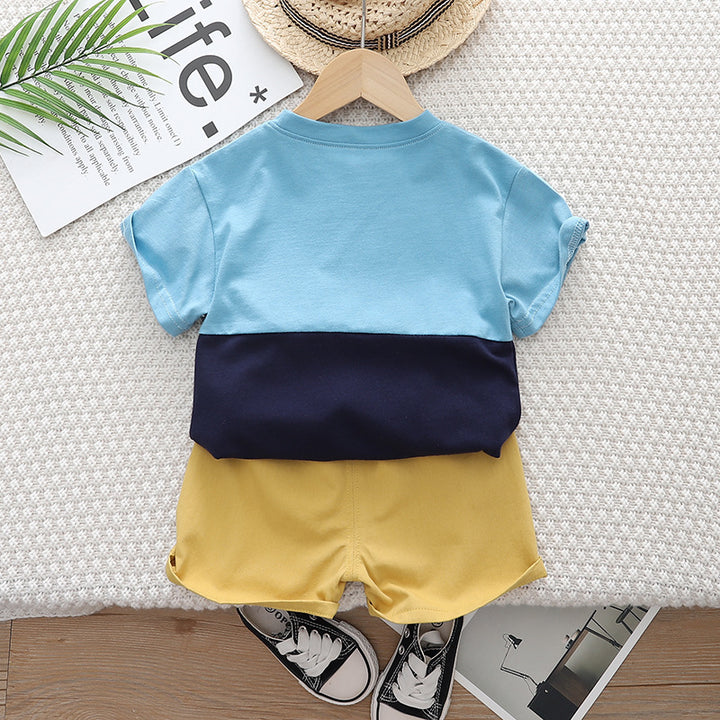 Infant Boys Printed Pure Cotton T-shirt With Shorts