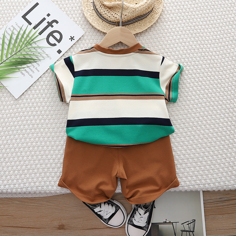 Boys Printed Pure Cotton T-shirt with Shorts