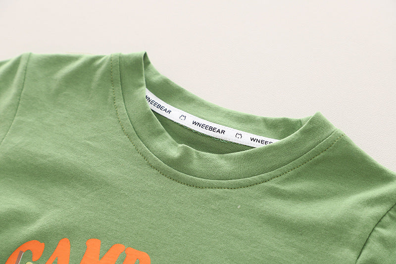 Boys Printed Pure Cotton T-shirt with Shorts