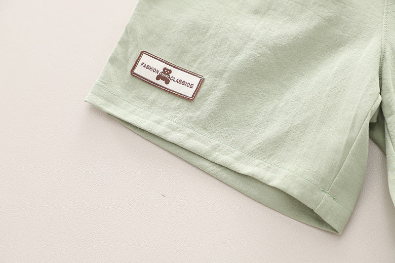 Boys Printed Pure Cotton T-shirt with Shorts
