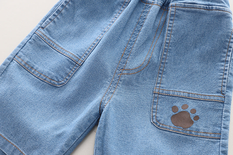 Boys Printed Pure Cotton T-shirt with Shorts