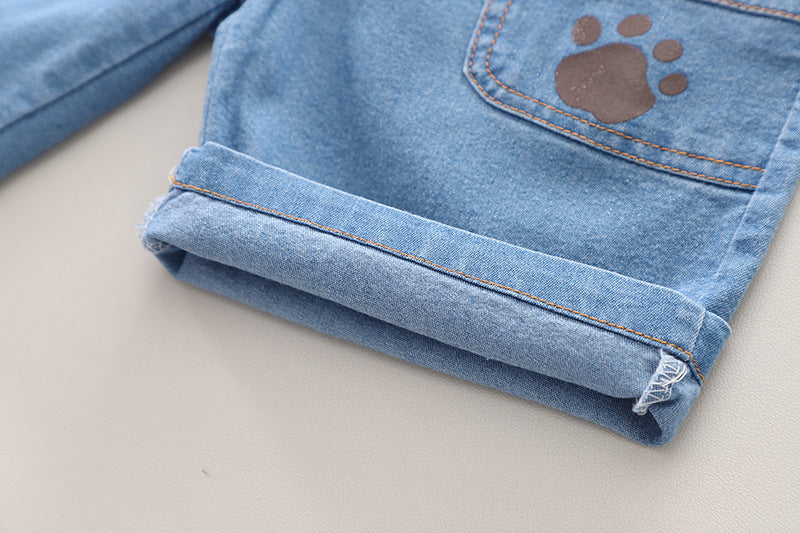 Boys Printed Pure Cotton T-shirt with Shorts