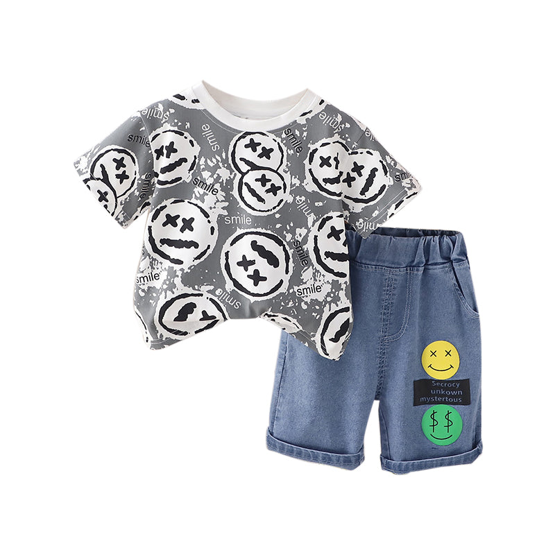 Boys Printed T-shirt With Short