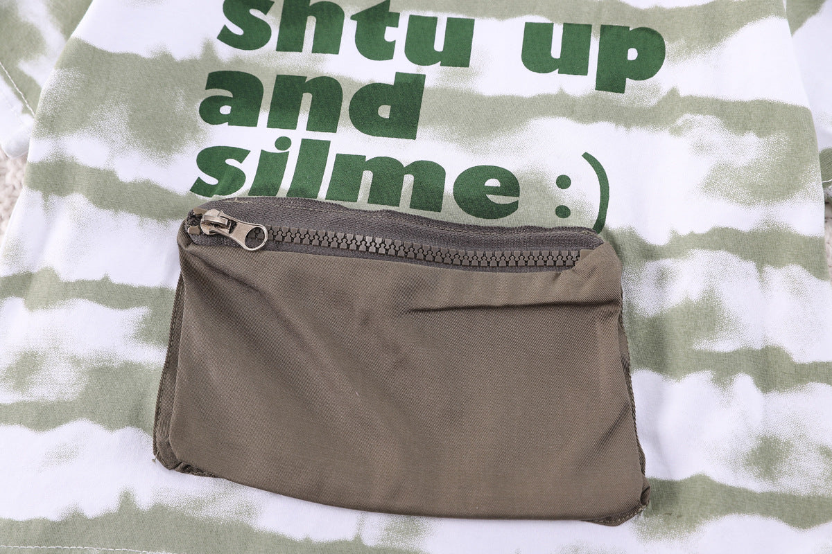 Boys White & Grey Printed T-shirt with Shorts