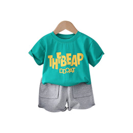 Boys Printed Pure Cotton T-shirt with Shorts