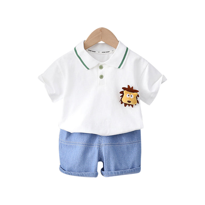 Boys Printed Pure Cotton T-shirt with Shorts