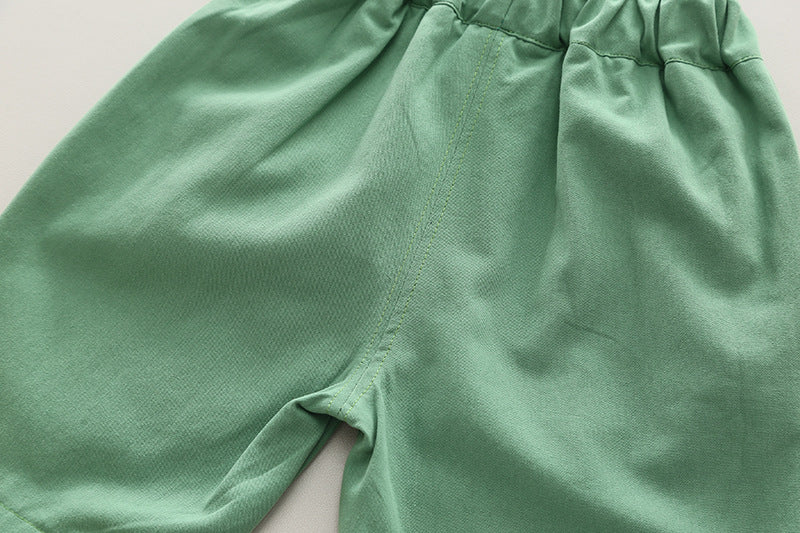 Boys Printed Pure Cotton Shirt With Shorts