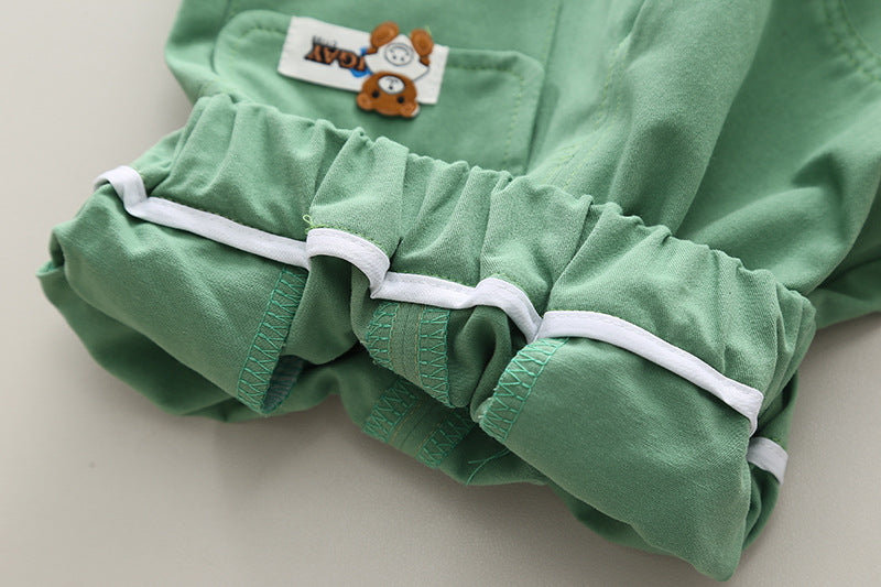 Boys Printed Pure Cotton Shirt With Shorts