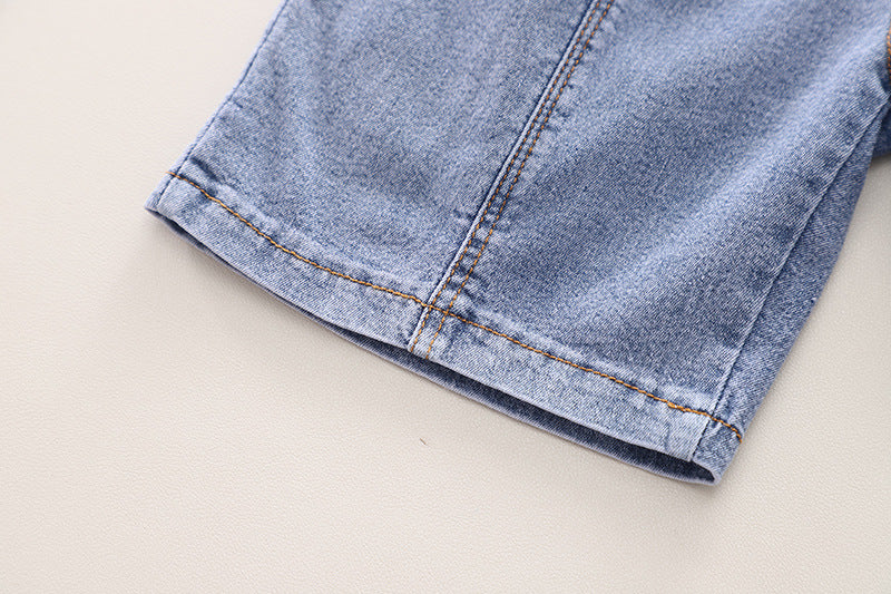 Boys Printed Pure Cotton T-shirt With Shorts