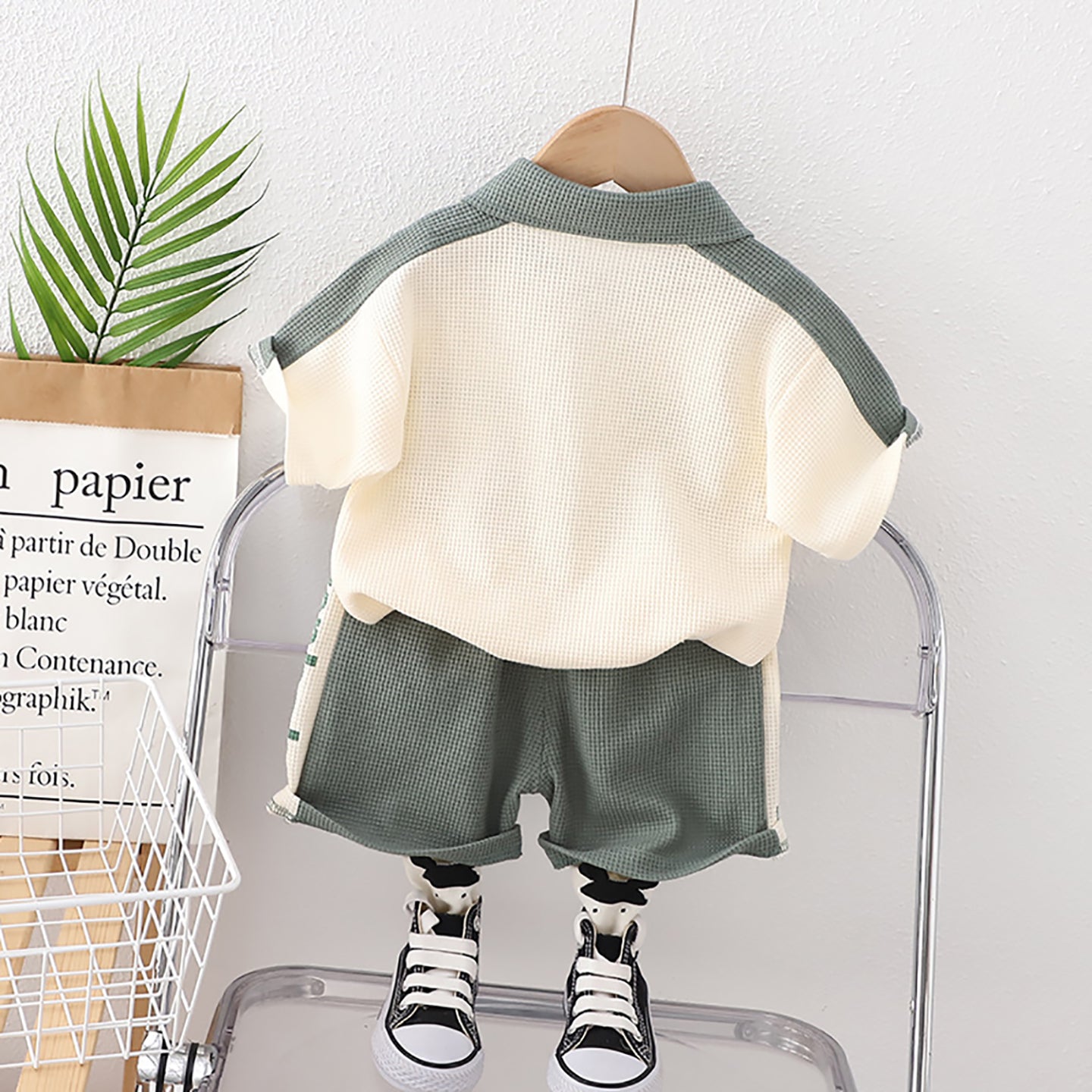 Boys Printed Pure Cotton T-shirt With Shorts