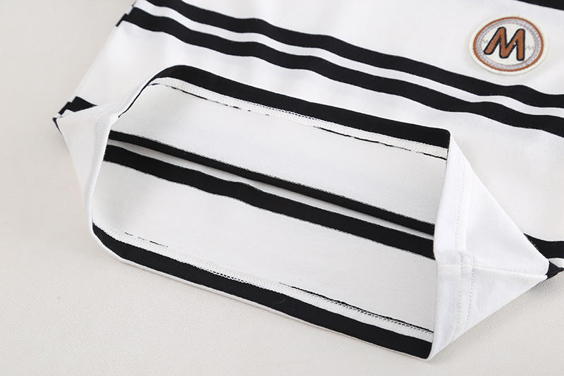Boys Striped Pure Cotton T-shirt with Shorts