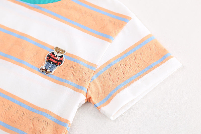 Boys Printed Pure Cotton T-shirt with Shorts