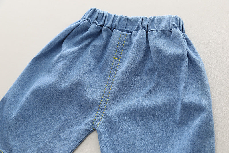Boys Printed Pure Cotton T-shirt with Shorts