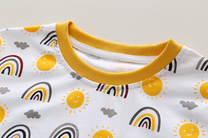 Boys Printed Pure Cotton T-shirt with Shorts
