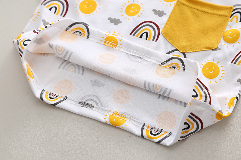 Boys Printed Pure Cotton T-shirt with Shorts