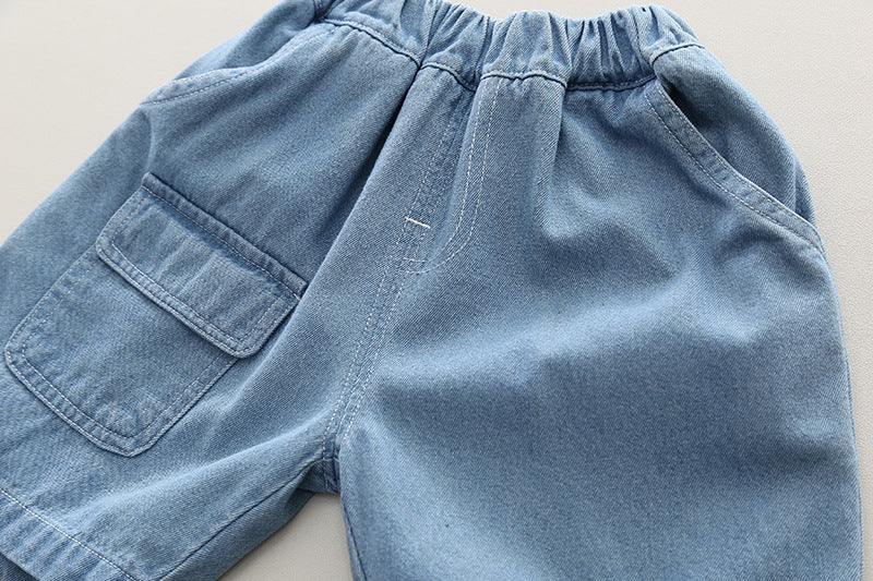 Boys Printed Pure Cotton T-shirt with Shorts
