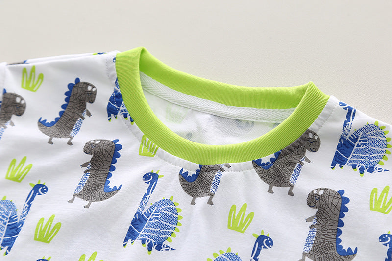 Boys Printed Pure Cotton T-shirt with Shorts