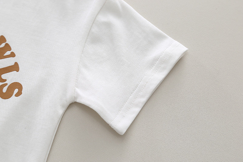 Boys Printed Pure Cotton T-shirt with Shorts