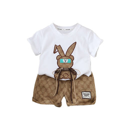 Boys Printed T-shirt with Shorts
