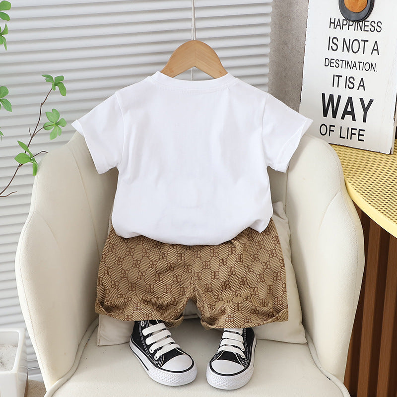 Boys Printed T-shirt with Shorts
