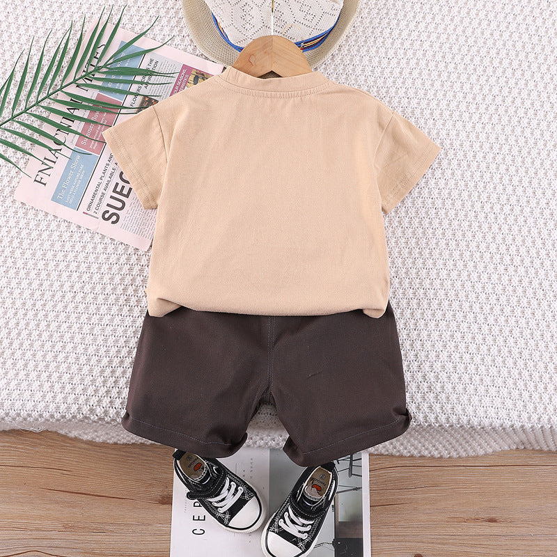 Boys Printed Pure Cotton T-shirt with Shorts