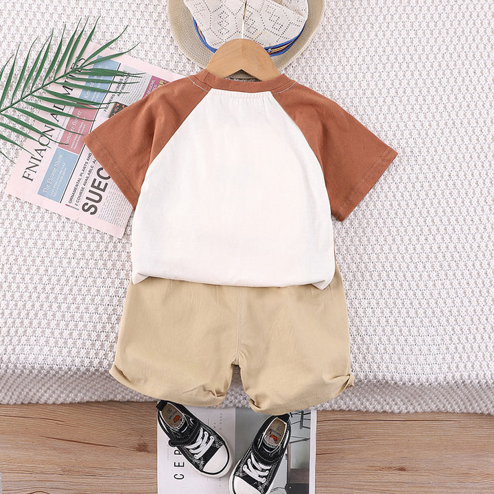 Boys Printed Pure Cotton T-shirt with Shorts
