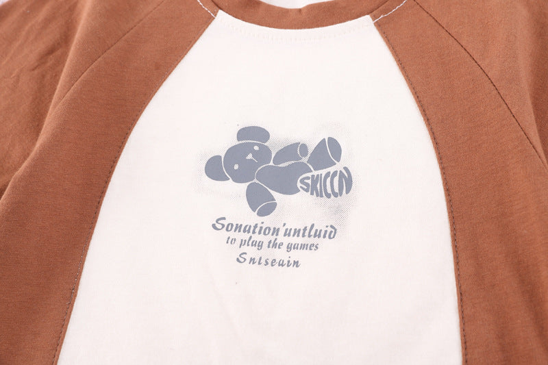 Boys Printed Pure Cotton T-shirt with Shorts
