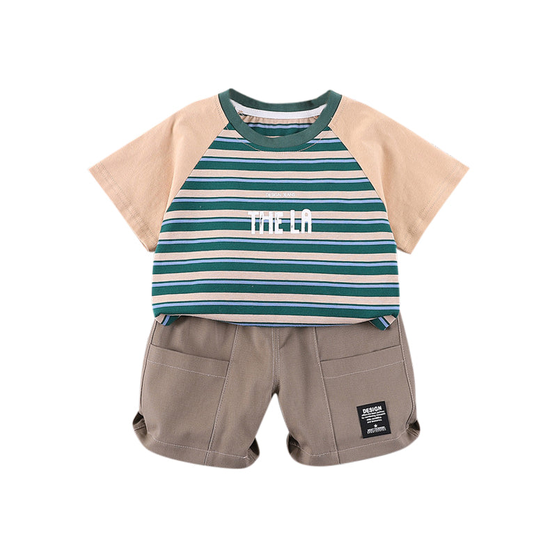 Boys Printed Pure Cotton T-shirt with Shorts