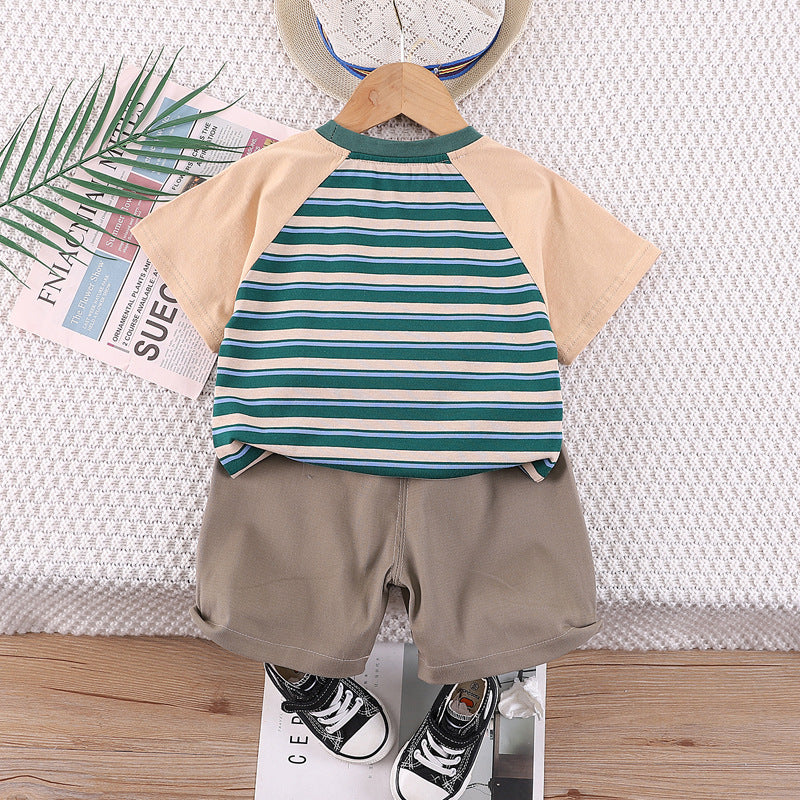 Boys Printed Pure Cotton T-shirt with Shorts