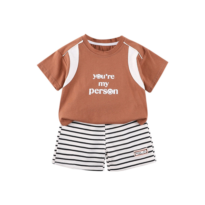 Boys Printed Pure Cotton T-shirt with Shorts