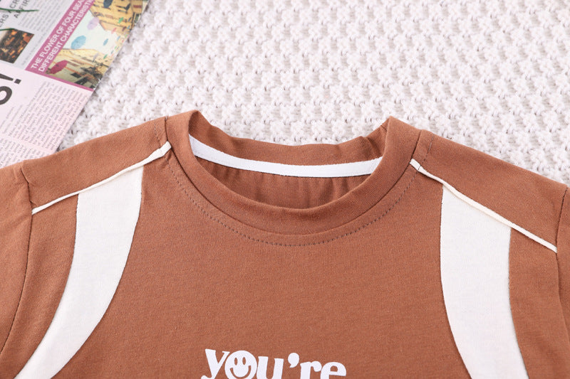 Boys Printed Pure Cotton T-shirt with Shorts