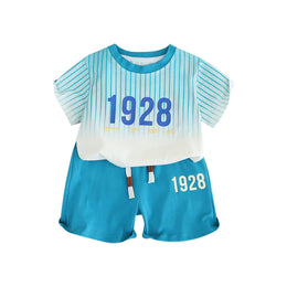Boys Printed Pure Cotton T-shirt with Shorts