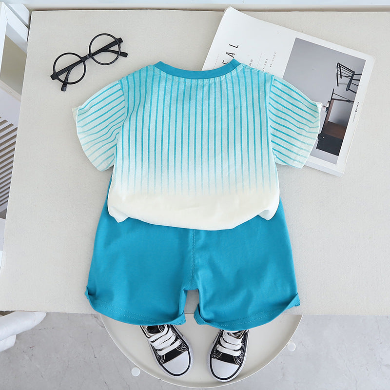 Boys Printed Pure Cotton T-shirt with Shorts