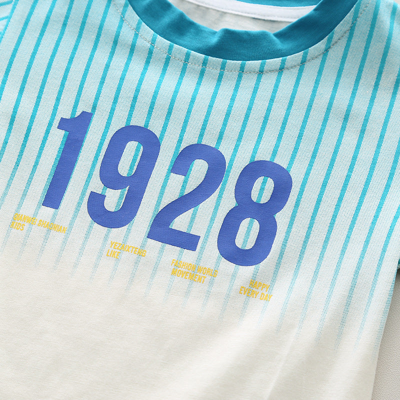 Boys Printed Pure Cotton T-shirt with Shorts