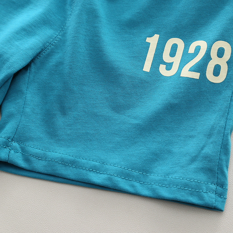 Boys Printed Pure Cotton T-shirt with Shorts