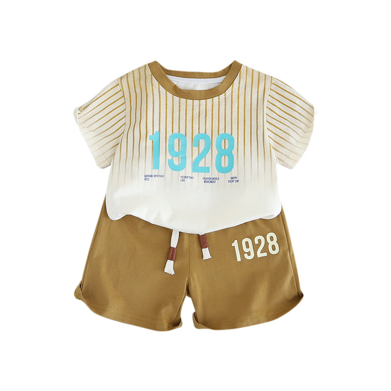 Boys Printed Pure Cotton T-shirt with Shorts