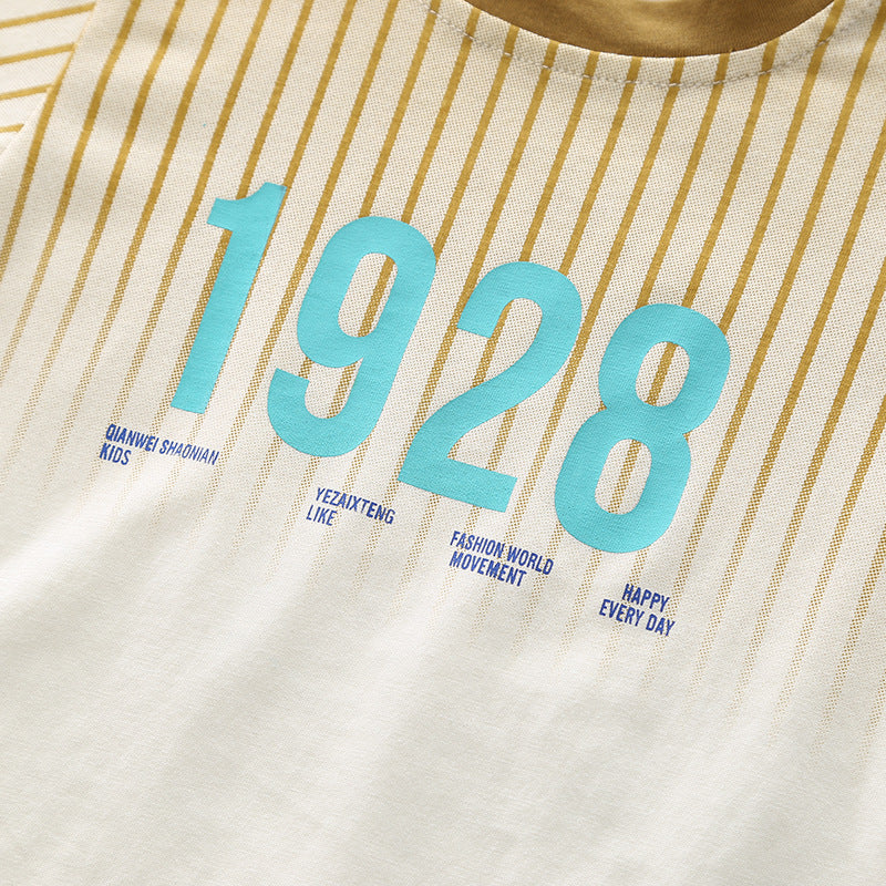 Boys Printed Pure Cotton T-shirt with Shorts